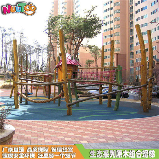 原木生態(tài)系列大型木制組合滑梯價(jià)格_樂圖非標(biāo)游樂