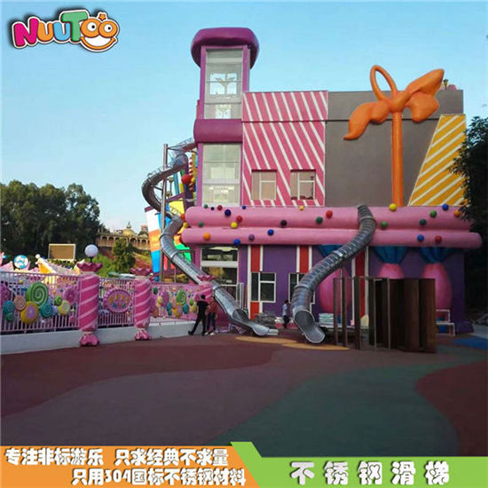 臺(tái)州銀泰購(gòu)物中心不銹鋼滑梯_樂圖非標(biāo)游樂設(shè)備