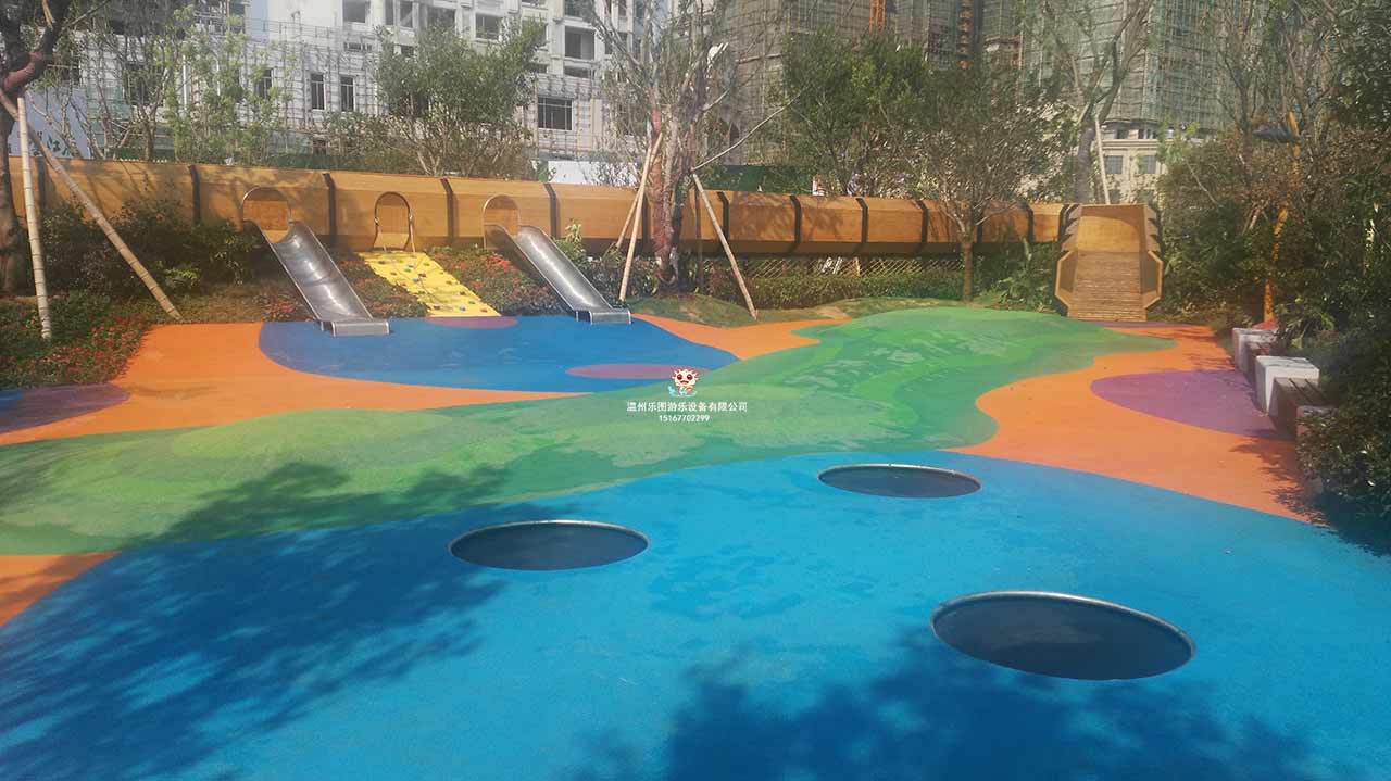 公園戶外無動(dòng)力游樂設(shè)備案例在溫州三江立體城落成了！
